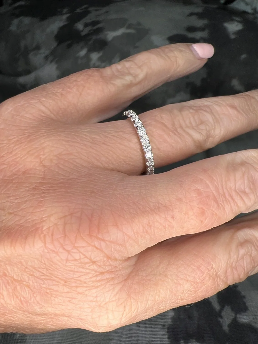 Moissanite Women's Eternity Band - White